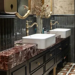 Chevron Serenity Bath Aesthetic