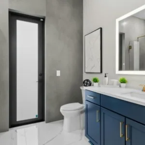 Opulent Gold-Accent Bathroom