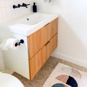 Terrazzo & Glass Bathroom