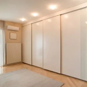 Timeless White Wardrobe with Cane Accents