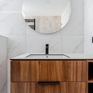 Crimson Elegance Vanity Bath