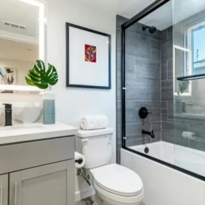 Modern Earthy Sanctuary Bath Space